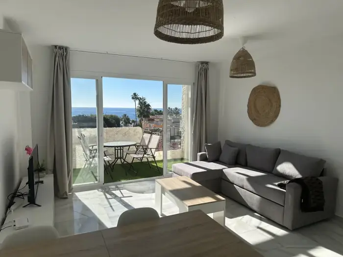 Bright living room opening onto the terrace, Río Marina, Nerja