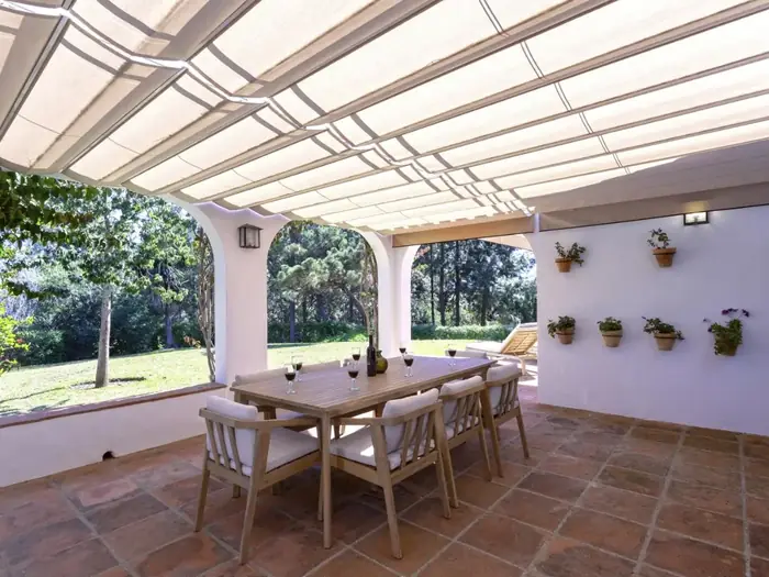 Covered terrace at Villa Calahonda, Mijas